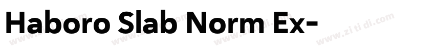 Haboro Slab Norm Ex字体转换